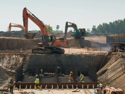 Adamsons civil construction division — tower foundations and site works